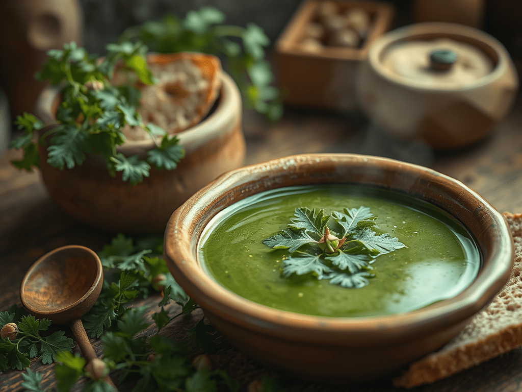 Nettle & Hazelnut&nbsp;Soup.