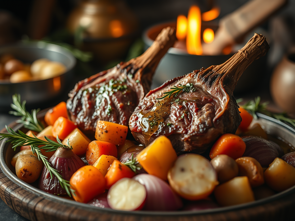 Rustic Bronze Age Lamb Recipe: A Diabetic-Friendly Delight